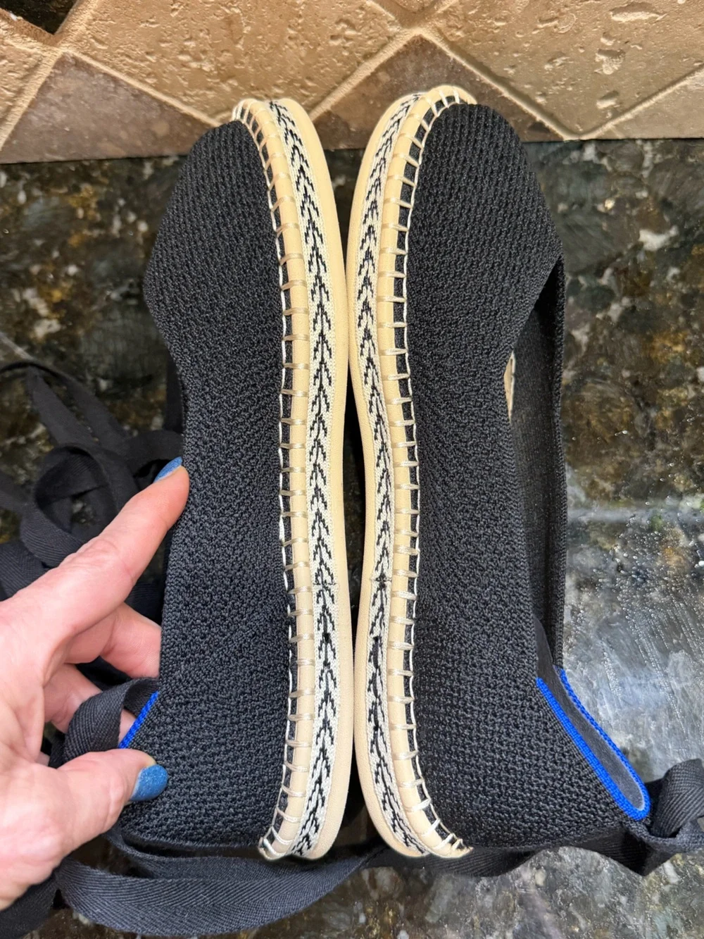 Rothy’s nearly-new Boardwalk Espadrilles with ankle ties - size 9
